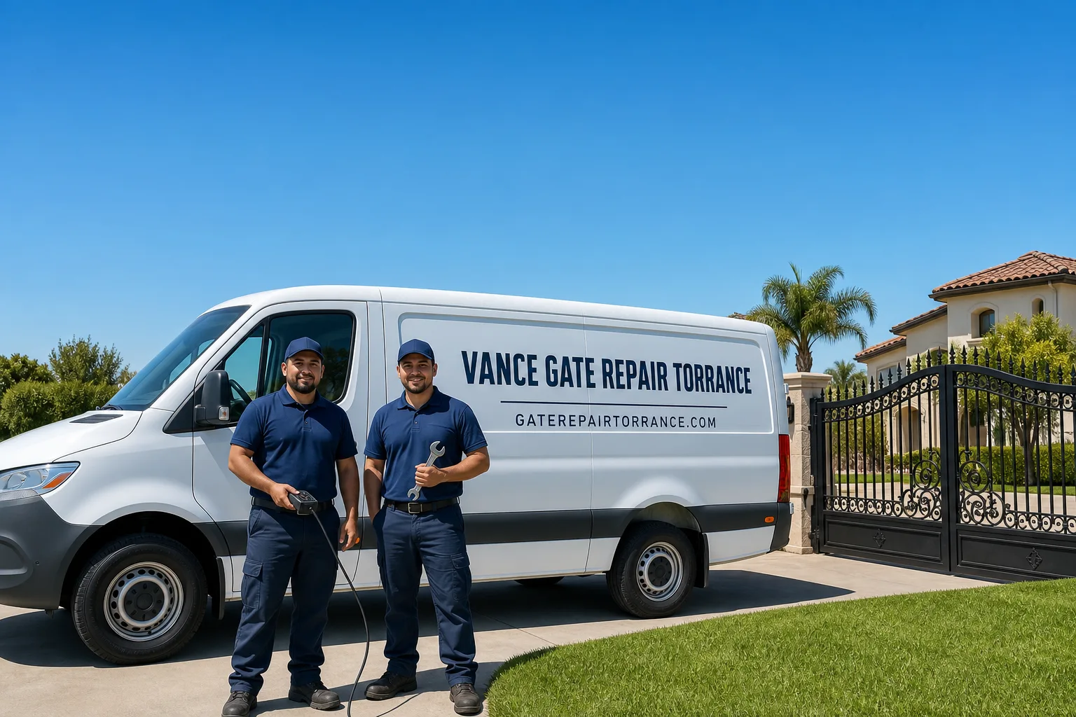 Vance Gate Repair Torrance gate repair service vehicle and crew in Torrance, CA